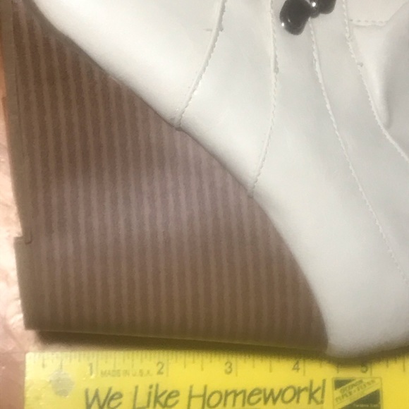 Liliana off white wedge heel boots - Picture 8 of 10